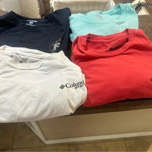 3/$30.00 Columbia flo grown Guy Harvey Aqua red blue Pocket Tee medium boys lot